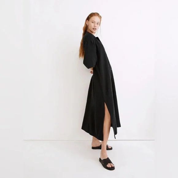 •new• MADEWELL Lightestspun Coverup Maxi Shirt Dress - Picture 1 of 12